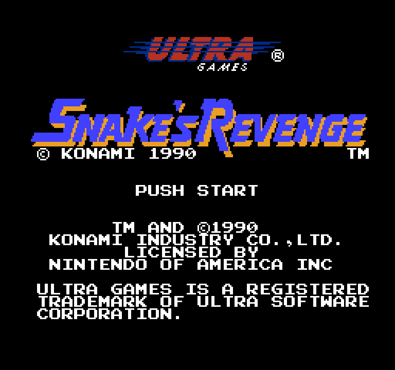 Snake's Revenge | ファミコンタイトル画像