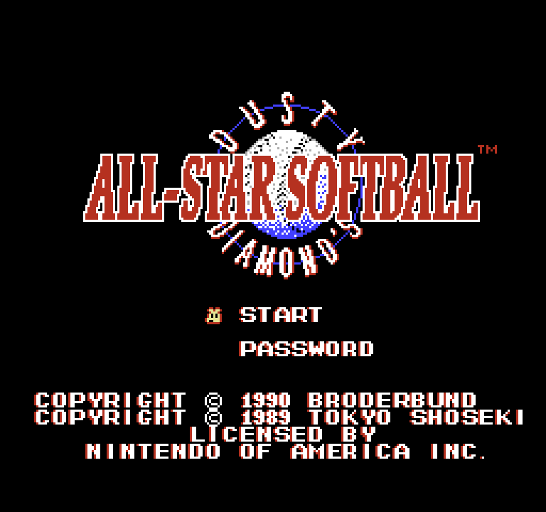 Dusty Diamond's All-Star Softball | ファミコンタイトル画像