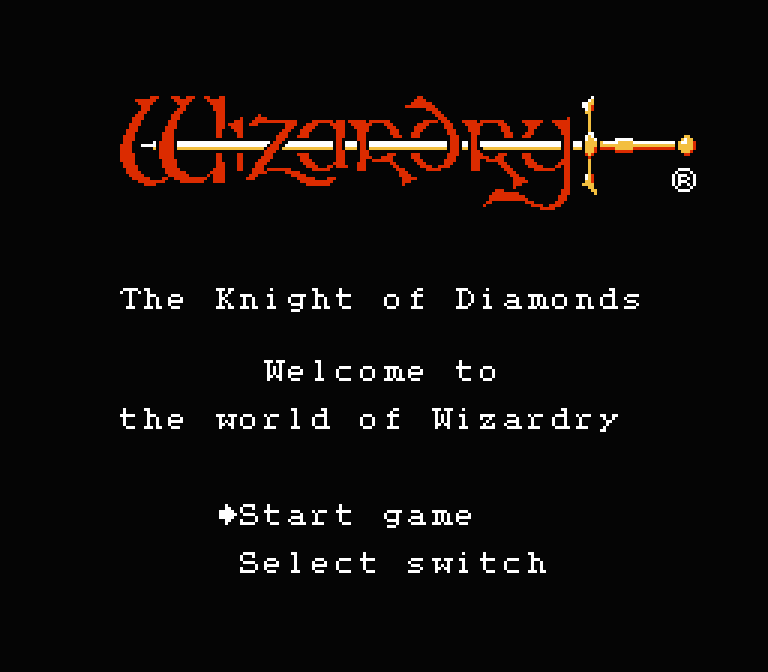 ウィザードリィIII ダイヤモンドの騎士 | ファミコンタイトル画像