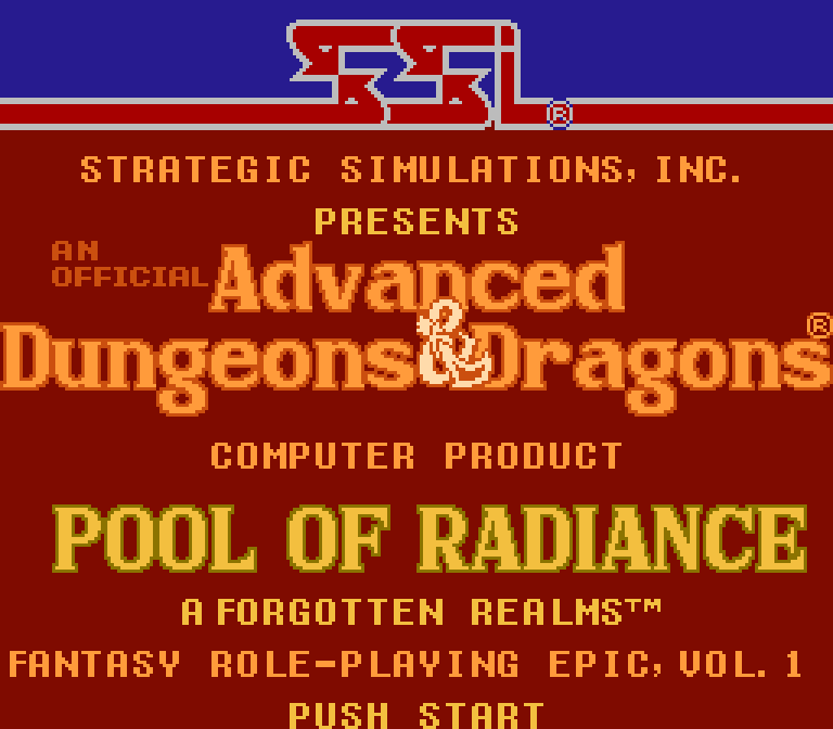 Advanced Dungeons & Dragons プール・オブ・レイディアンス | ファミコンタイトル画像