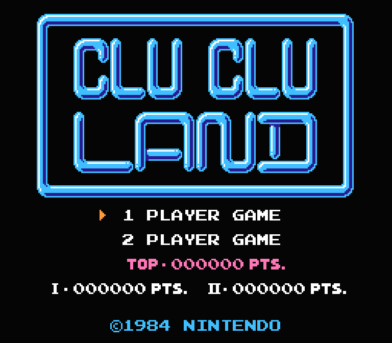 Clu Clu Land | ファミコンタイトル画像