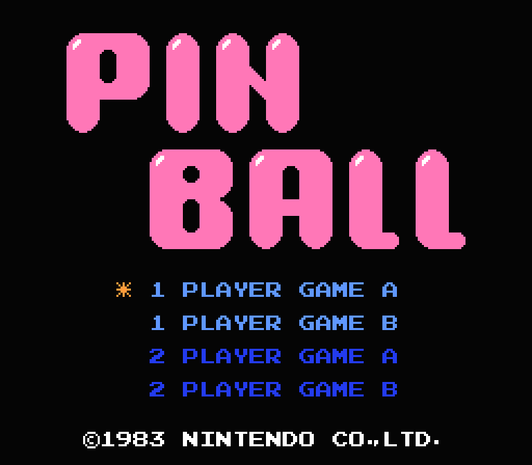 Pinball | ファミコンタイトル画像