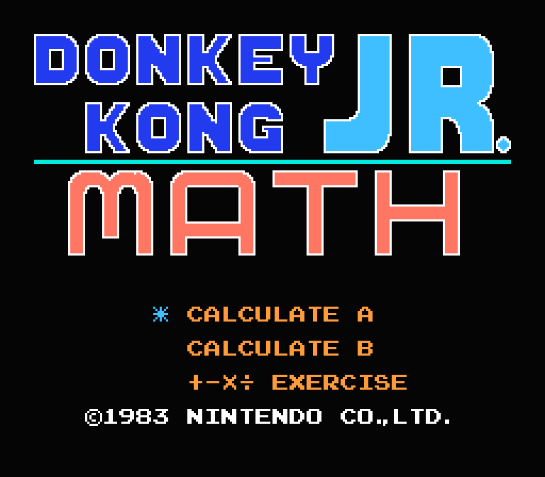 Donkey Kong Jr. Math | ファミコンタイトル画像