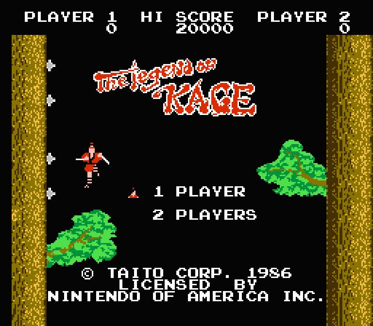 The Legend of Kage | ファミコンタイトル画像