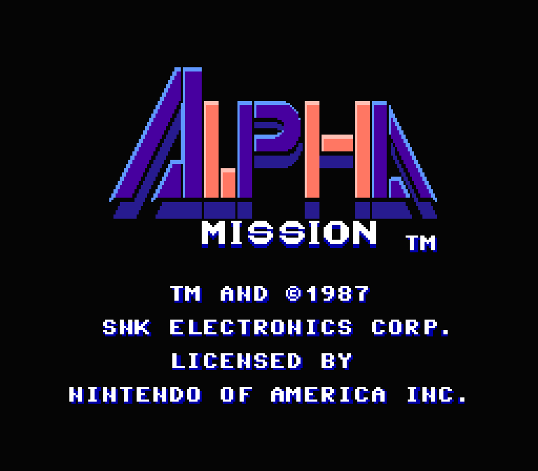 Alpha Mission | ファミコンタイトル画像
