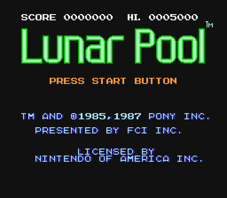 Lunar Pool | ファミコンタイトル画像