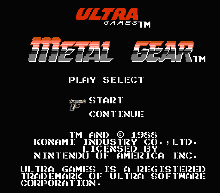 Metal Gear | ファミコンタイトル画像