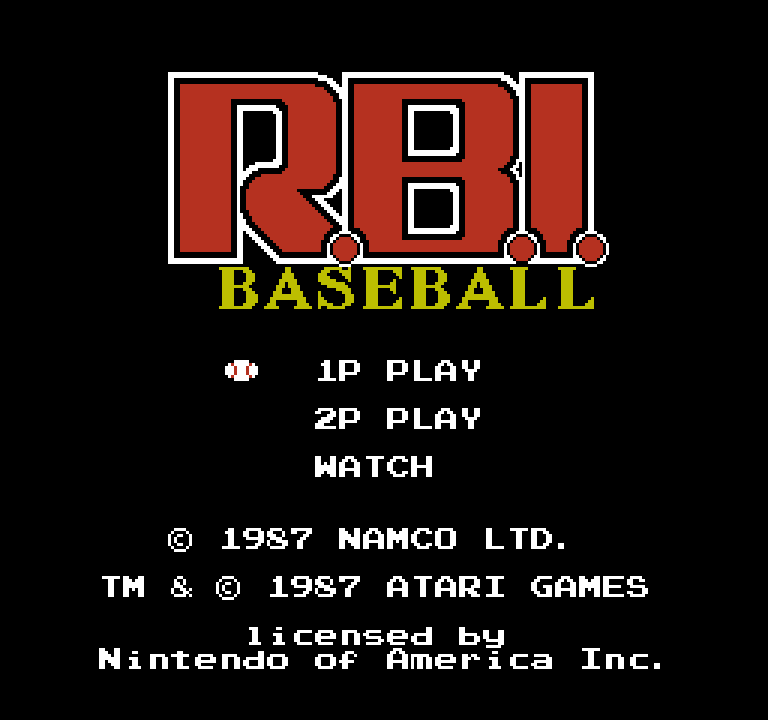 R.B.I. Baseball | ファミコンタイトル画像