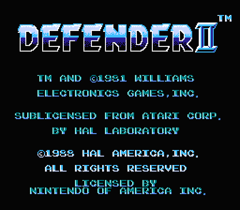 Defender II | ファミコンタイトル画像