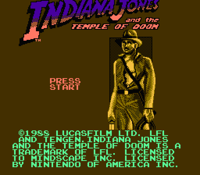Indiana Jones and the Temple of Doom | ファミコンタイトル画像