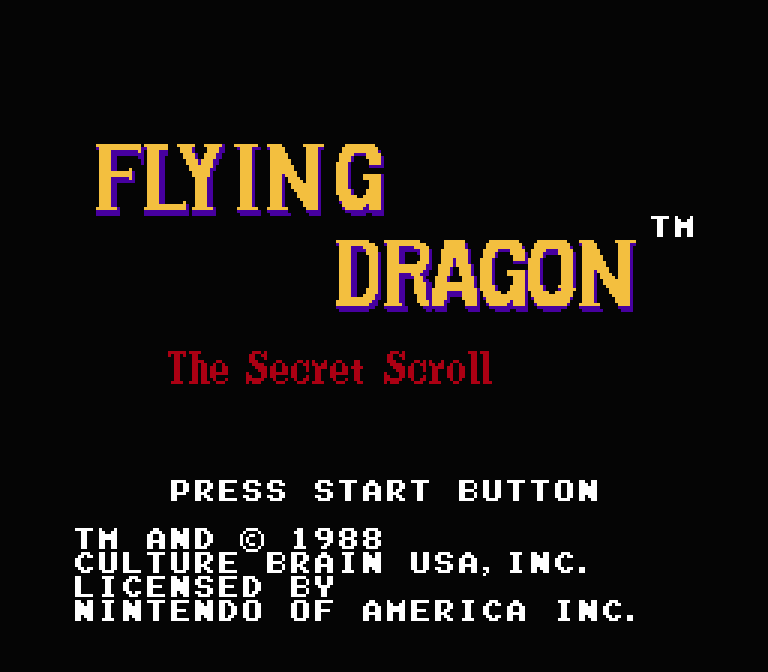 Flying Dragon: The Secret Scroll | ファミコンタイトル画像