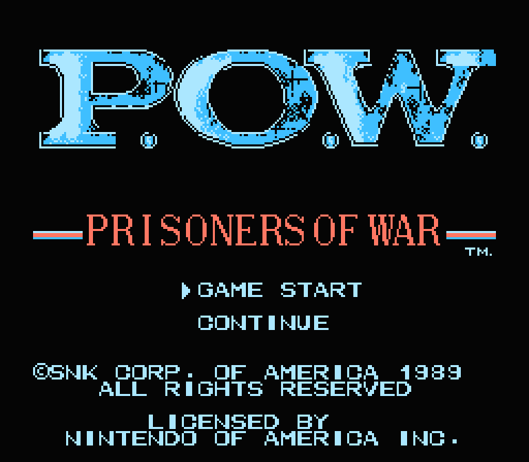 P.O.W.: Prisoners of War | ファミコンタイトル画像