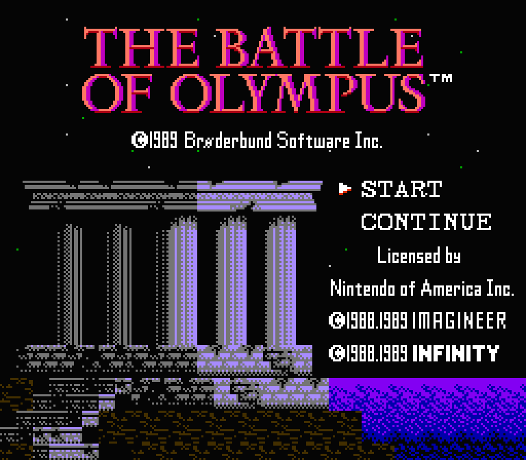 The Battle of Olympus | ファミコンタイトル画像