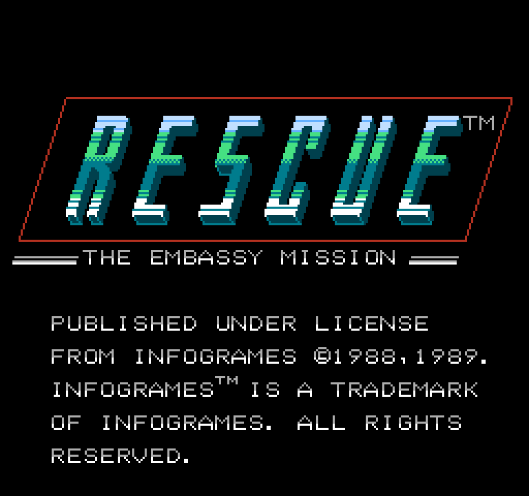 Rescue: The Embassy Mission | ファミコンタイトル画像