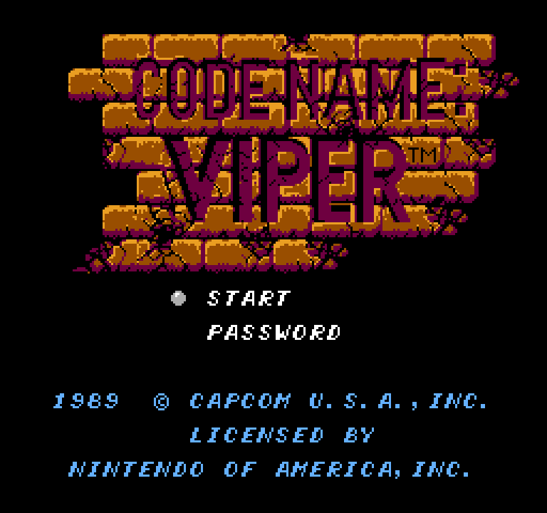 Code Name: Viper | ファミコンタイトル画像