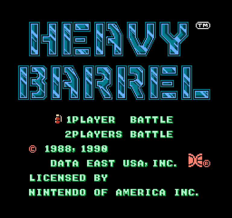 Heavy Barrel | ファミコンタイトル画像