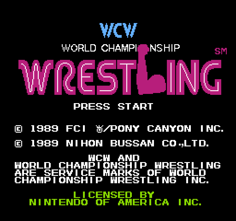 WCW Wrestling | ファミコンタイトル画像
