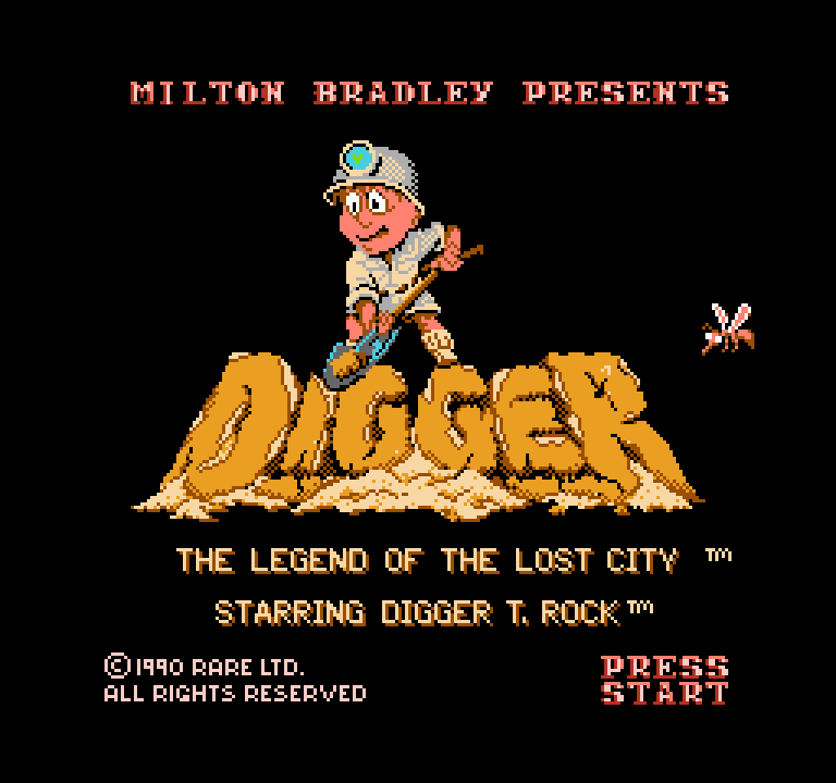Digger T. Rock: Legend of the Lost City | ファミコンタイトル画像