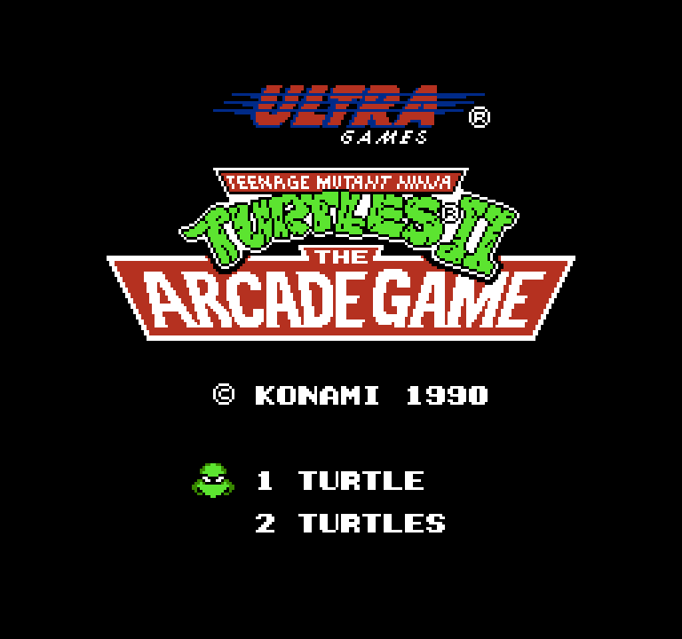 Teenage Mutant Ninja Turtles II: The Arcade Game | ファミコンタイトル画像