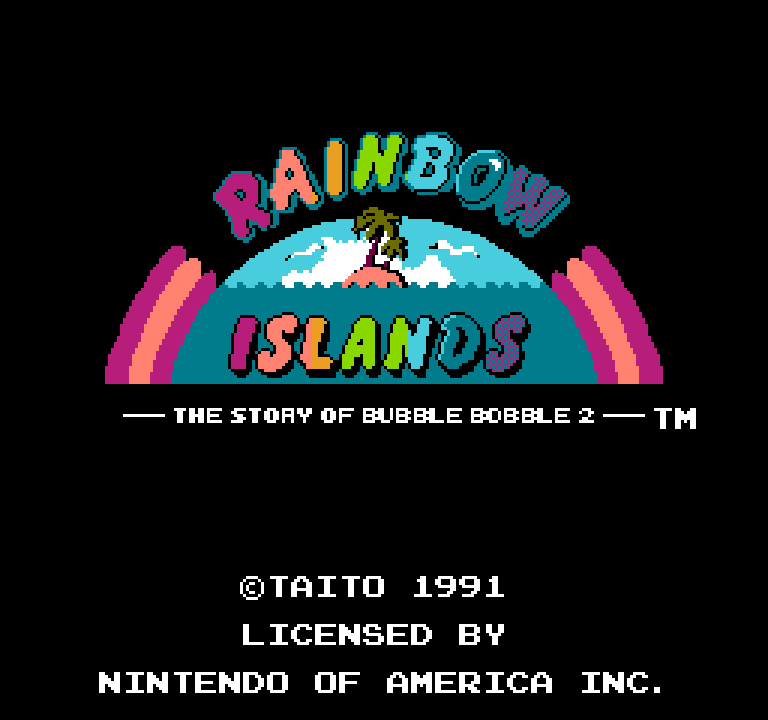Rainbow Islands: Bubble Bobble 2 | ファミコンタイトル画像