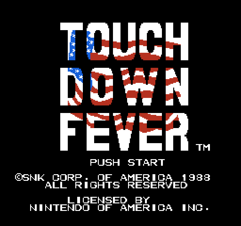 Touch Down Fever | ファミコンタイトル画像