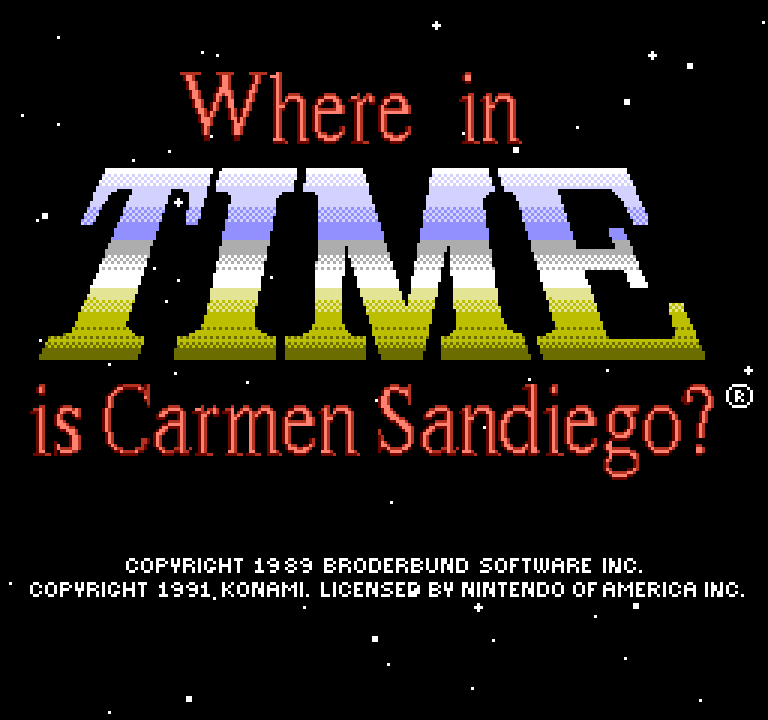 Where in Time Is Carmen Sandiego? | ファミコンタイトル画像
