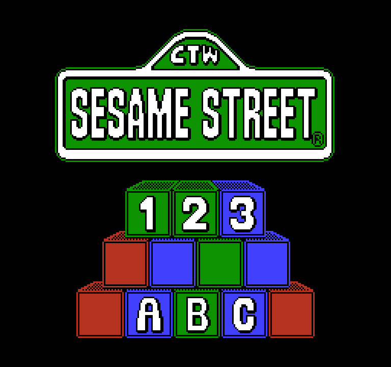 Sesame Street: A-B-C/1-2-3 | ファミコンタイトル画像
