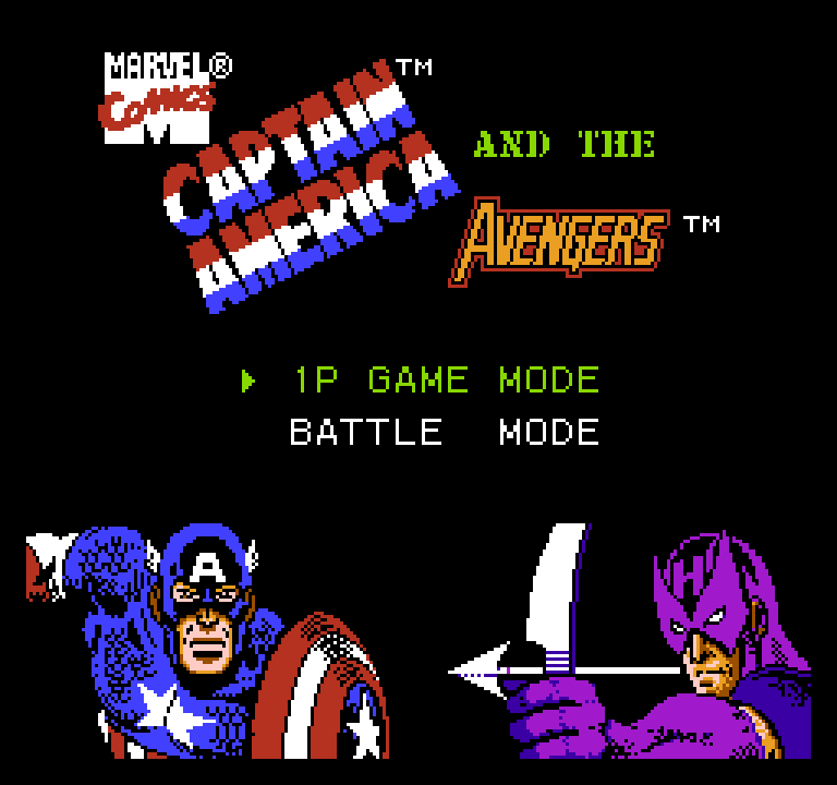 Captain America and The Avengers | ファミコンタイトル画像
