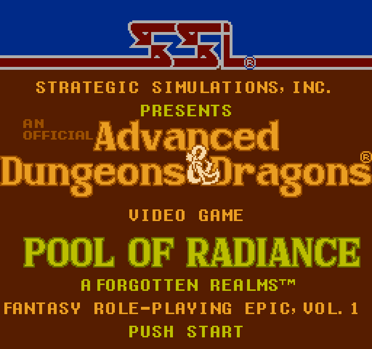 Advanced Dungeons & Dragons: Pool of Radiance | ファミコンタイトル画像