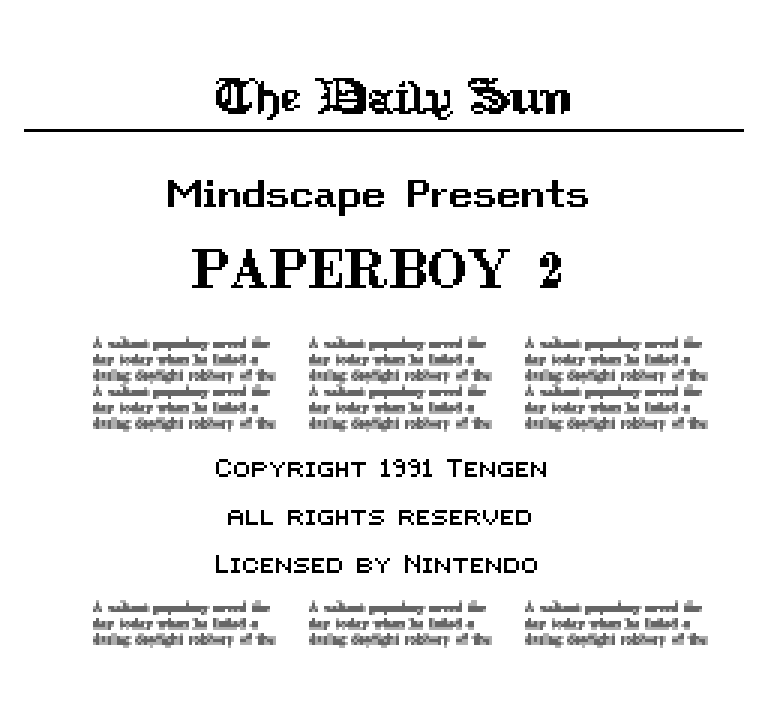 Paperboy 2 | ファミコンタイトル画像