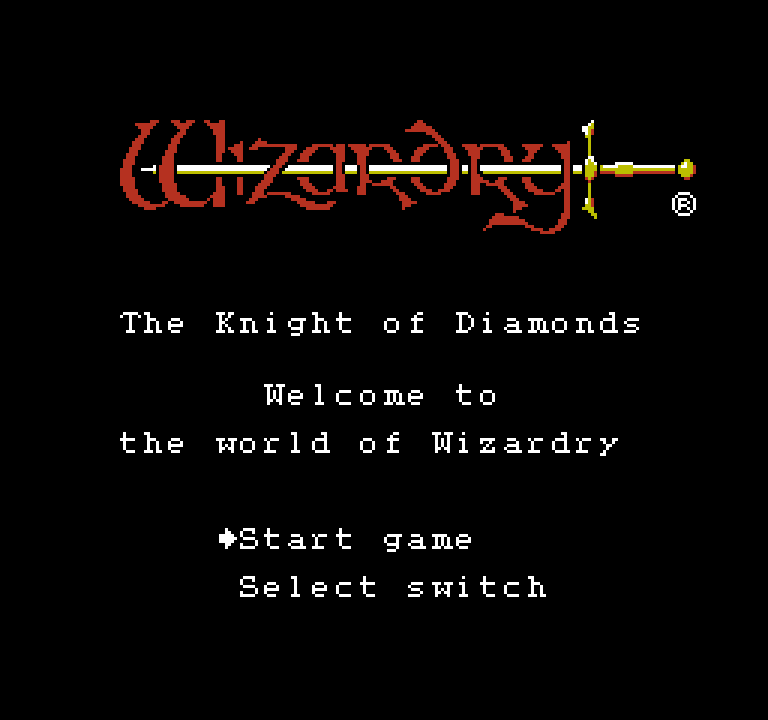 Wizardry II: The Knight of Diamonds | ファミコンタイトル画像