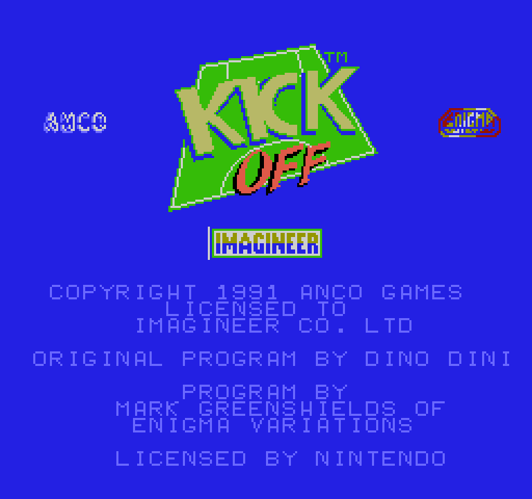 Kick Off | ファミコンタイトル画像