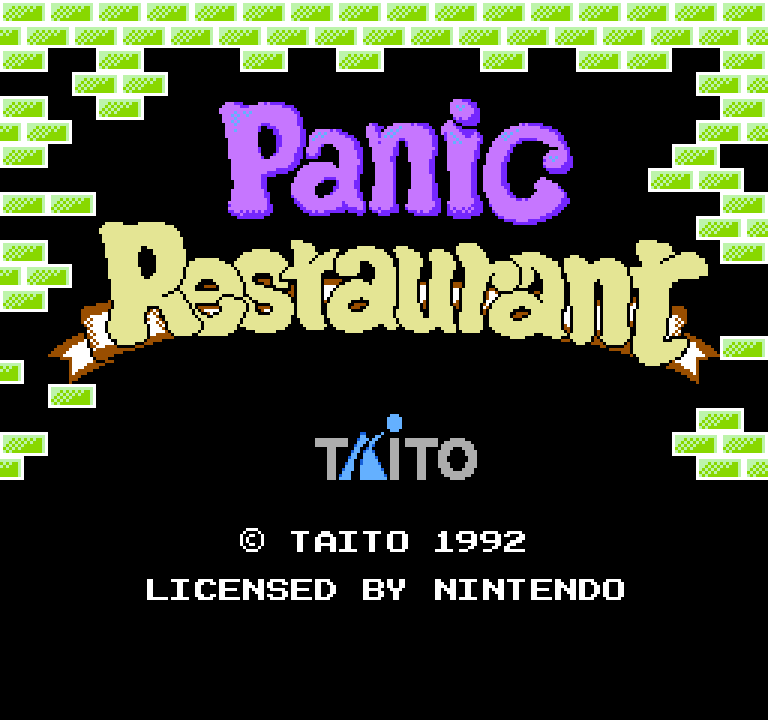 Panic Restaurant | ファミコンタイトル画像