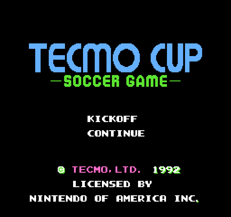Tecmo Cup Soccer Game | ファミコンタイトル画像