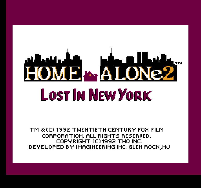 Home Alone 2: Lost in New York | ファミコンタイトル画像