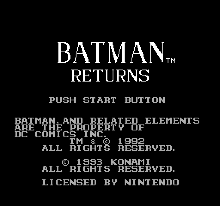 Batman Returns | ファミコンタイトル画像