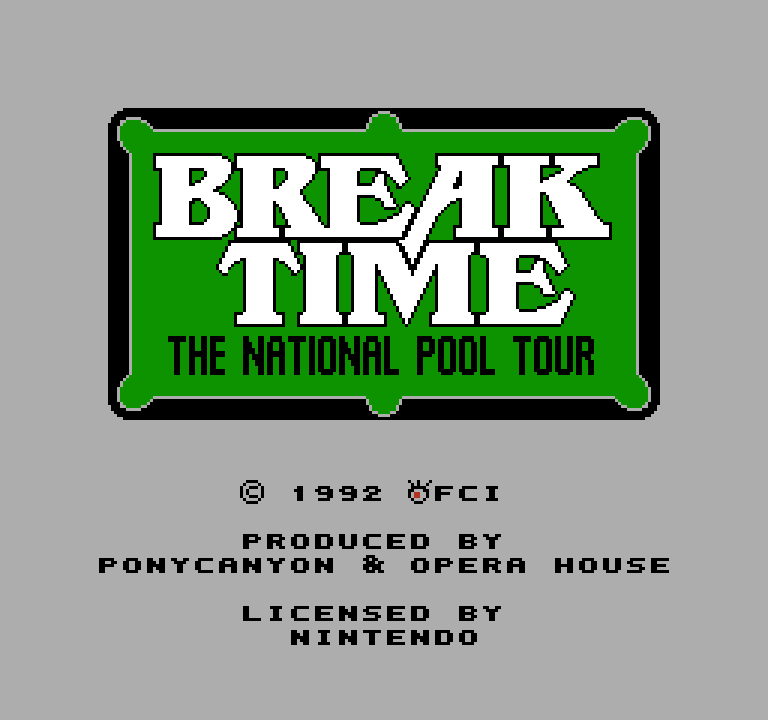 Break Time: The National Pool Tour | ファミコンタイトル画像