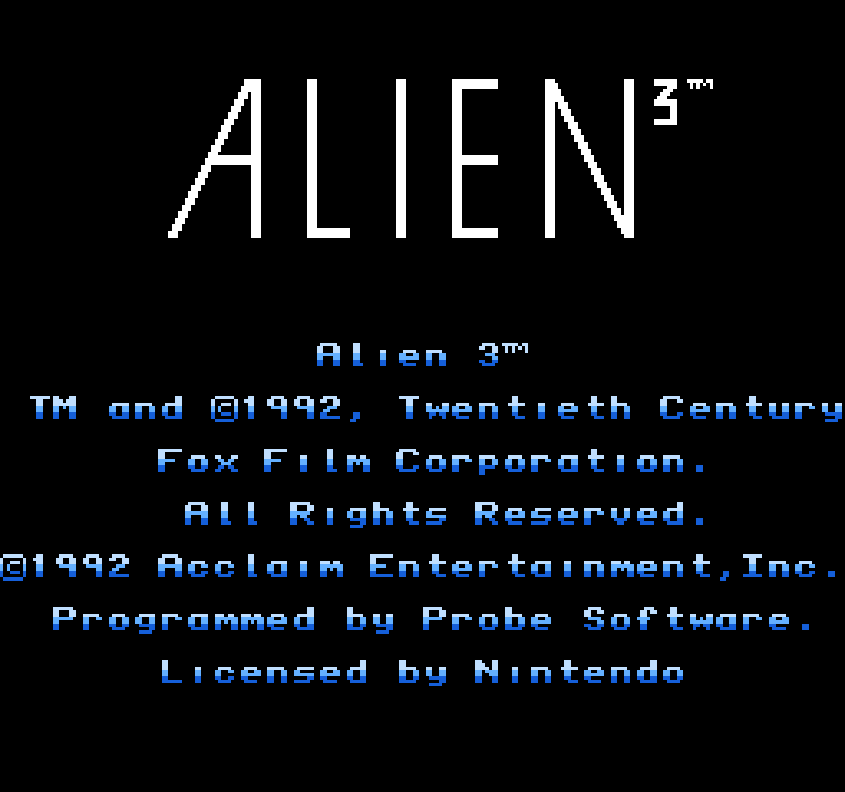 Alien3 | ファミコンタイトル画像
