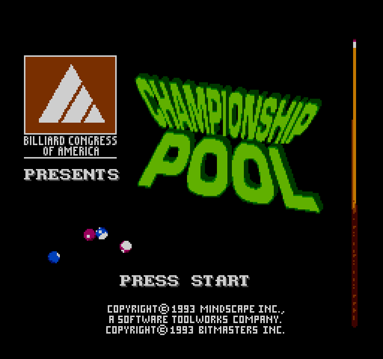 Championship Pool | ファミコンタイトル画像