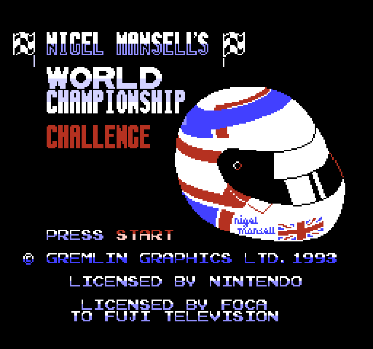 Nigel Mansell's World Championship Racing | ファミコンタイトル画像