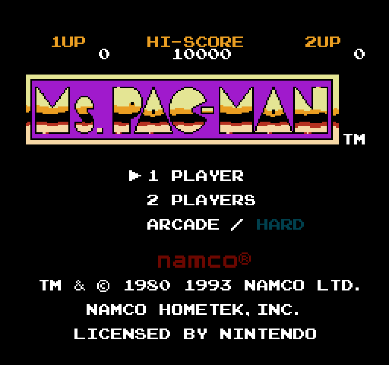 Ms. Pac-Man | ファミコンタイトル画像